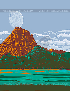 Spring Mountain Ranch State Park Within Red Rock - vector clip art