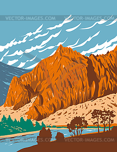 Tower Rock State Park Entrance to Missouri River - vector clipart