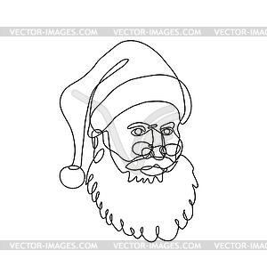 Santa Claus Kris Kringle Father Christmas Viewed - vector image