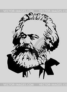 Karl Marx - vector clipart