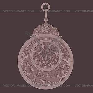 Arabic Astrolabe - vector clip art