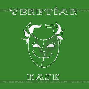 Венецианская маска - изображение векторного клипарта