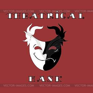 Theatrical mask - vector clipart / vector image