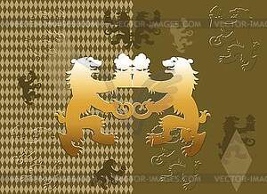 Bear and beer - vector image