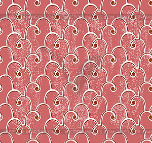 Classical seamless pattern over grungy background - vector clipart