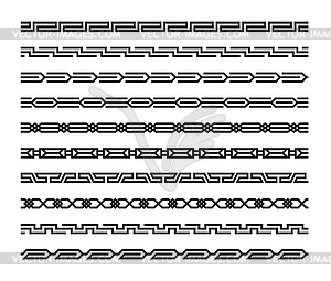 Set of geometric seamless patterns in oriental style - royalty-free vector image