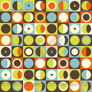 Geometric abstract seamless pattern. Retro 60s styl - vector clip art