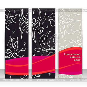 Set of vertical banners, headers. Editable design - vector clipart