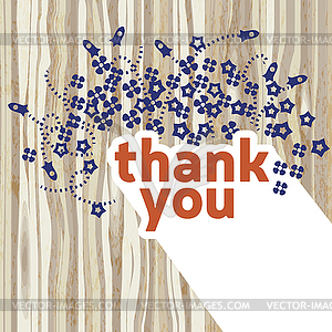 Thank you card design template - vector clip art