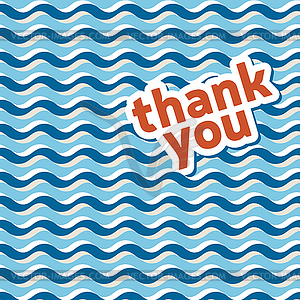 Thank you card design template - vector clipart