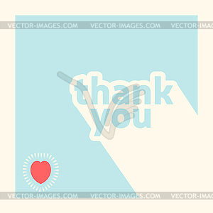 Thank you card design template - vector clip art