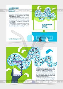 Flyer, leaflet, booklet layout. Editable design - vector clipart