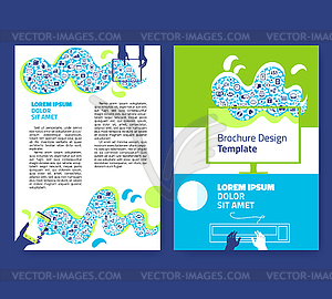 Flyer, leaflet, booklet layout. Editable design - vector clip art