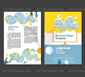Flyer, leaflet, booklet layout. Editable design - vector image