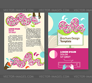 Flyer, leaflet, booklet layout. Editable design - vector image