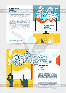 Flyer, leaflet, booklet layout. Editable design - vector image