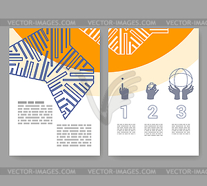 Flyer, leaflet, booklet layout. Editable design - vector image