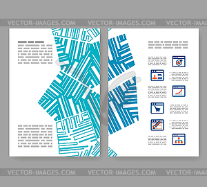 Flyer, leaflet, booklet layout. Editable design - vector image