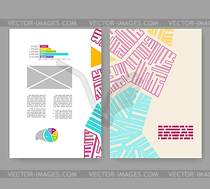 Flyer, leaflet, booklet layout. Editable design - royalty-free vector image