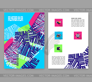 Flyer, leaflet, booklet layout. Editable design - color vector clipart