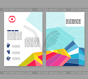 Flyer, leaflet, booklet layout. Editable design - vector clip art