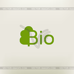 Bio logo, eco label, natural product sign, organic - vector clipart