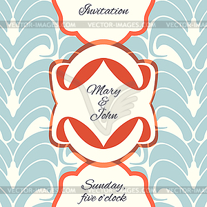 Invitation, wedding or greeting card template. - vector image