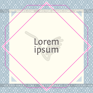 Invitation, wedding or greeting card template. - vector image