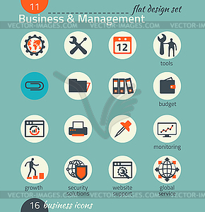 Business icon set. Software and web development, - vector clip art