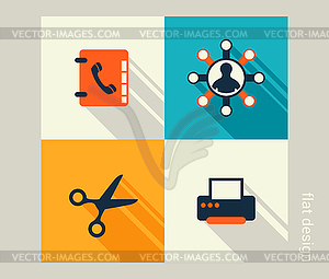 Business icon set. Software and web development, - vector clip art