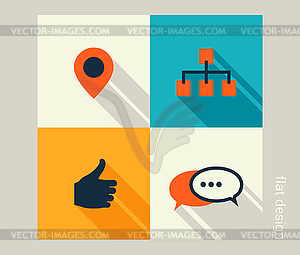 Business icon set. Software and web development, - vector clip art