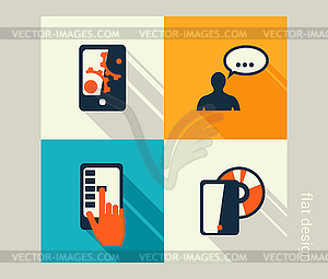 Business icon set. Software and web development, - royalty-free vector clipart