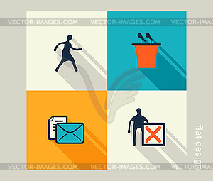 Business icon set. Software and web development, - royalty-free vector image