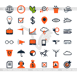 Business people icons. Management, human - vector clipart