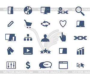 Business icon set. Software and web development, - vector clip art