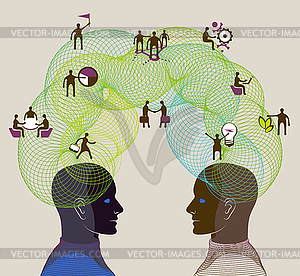 Business concept. collaboration, teamwork and cr - vector clipart