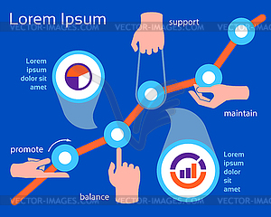 Business concept. success and financial growth - vector image