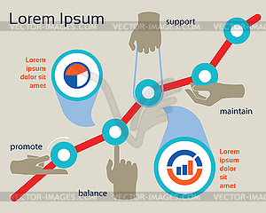 Business concept. success and financial growth - vector image