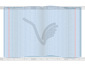 Open school notebook - vector clipart