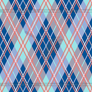 Rhombic seamless pattern in blue and pink - vector clipart