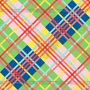 Diagonal seamless pattern in bright colors - vector clipart / vector image