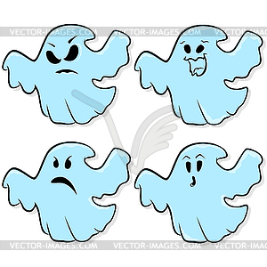 Four ghosts - vector EPS clipart