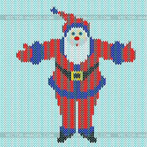 Санта-Клаус с распростертыми объятиями - стоковое векторное изображение
