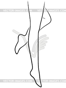 Graceful female barefoot feet - vector clipart