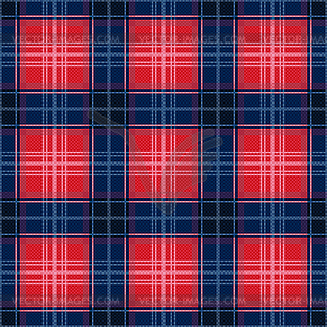 Rectangular seamless pattern in red and blue - vector clip art
