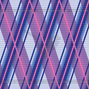 Seamless rhombic pattern in violet, blue and pink - vector clip art