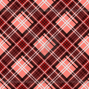 Seamless diagonal pattern in red and white - vector clip art
