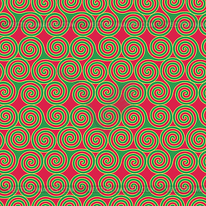 Seamless pattern with Triskele shapes - color vector clipart