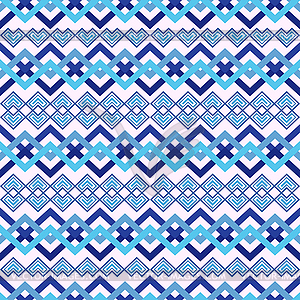 Zigzag seamless pattern in blue - stock vector clipart