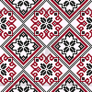 Ethnic Ukrainian geometric broidery - vector clipart